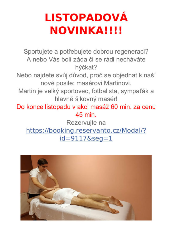 Akce masáž Martin Skalický